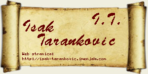 Isak Taranković vizit kartica